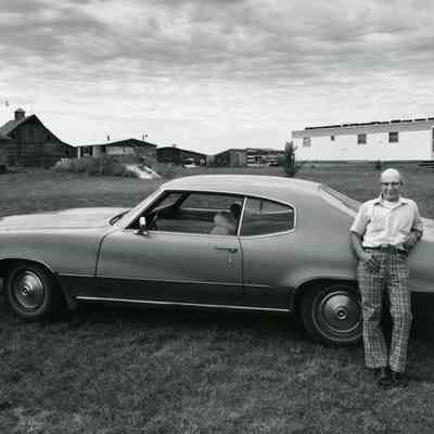 Vernon Evans on the farm his father homesteaded and to which Vernon returned after nine years in Oregon. Lemmon, South Dakota.