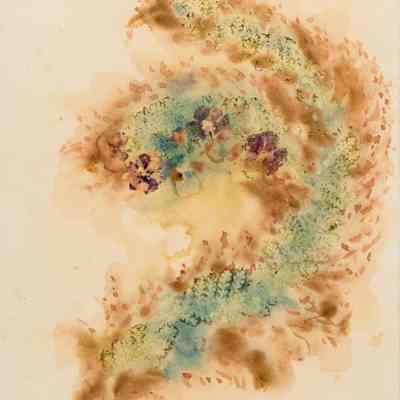 Stains in Swirls, w/Geranium, Phlox