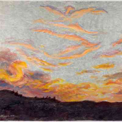 Brush Stroked Sky at Sunset