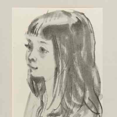 Indonesian Girl, sketched in Bali - November 1956