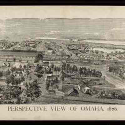 Perspective View of Omaha, 1876