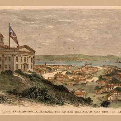 The Union Pacific Railroad-Omaha, Nebraska, the Eastern Terminus, As Seen From the Old Capital