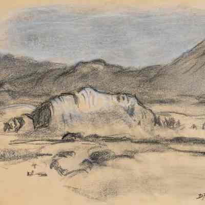 Sketch of Hogback and Mountains
