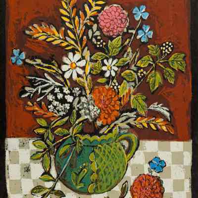 untitled (Flowers in Green Vase)