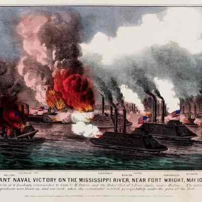 Brilliant Navel Victory on the Mississippi River, Near Fort Wright, May 10th 1862