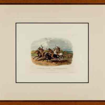 Horse Racing of Sioux Indians near Fort Pierre