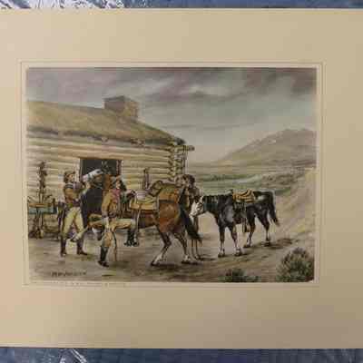 Pony Express Sta. in Wyo. Changing Horses