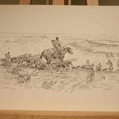The Conservation of Charles M. Russell portfolio: "The Fort Union to Trade"