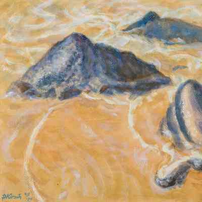 Rocks & Waves & Wet Sand