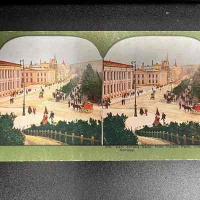 216. Carl Johans Gade, from Palace Park, Christiania, Norway