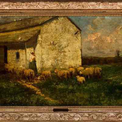 Barn with Sheep