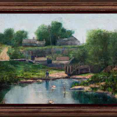 Landscape with Figure By a Pond
