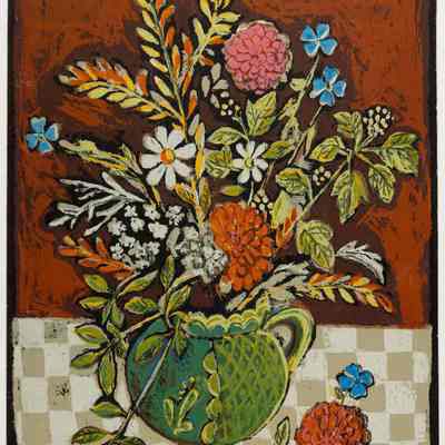 untitled (Flowers in Green Vase)