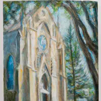 Loretto Church & Tourists, New Mexico