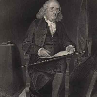 (Original Caption) Seated portrait of Benjamin Franklin (1706-1790), American statesman, scientist and philosopher. From the original painting by Chappel in the possession of the publishers. Entered according to act of Congress AD 1863 by Johnson, Fry & Co. in the clerks office of the district court of the southern district of N.Y: Digital image from Artisans-lane Maps & Prints in BC, Canada