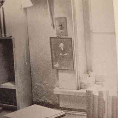 Detail of the Benjamin Franklin picture from page 7 from, "The Liberty Hyde Bailey Hortorium at Cornell University- A Story in Pictures..."