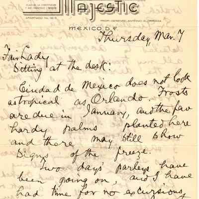 Letter: March 7, 1940