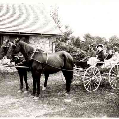 Bailiwick [horse-drawn carriage with riders]