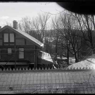 Christmas 1899 House Outside [Sage Place rooftop view with scaffolding]