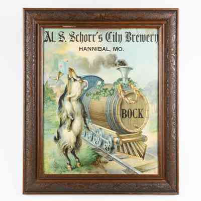 Al. S. Schorr's City Brewery Bock Sign