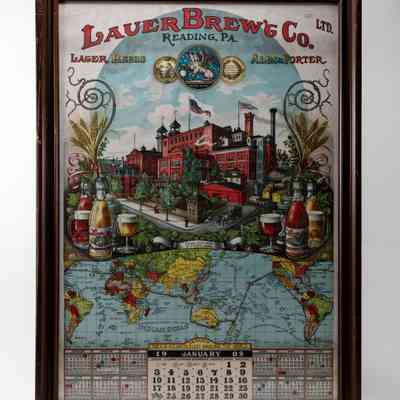 Lauer Brewing Co. Ltd. January 1909 Calendar