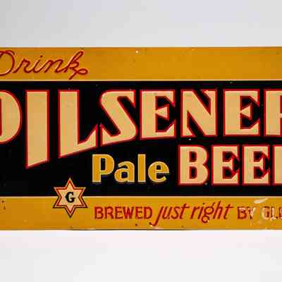 Gluek Pilsener Pale Beer Tin Sign