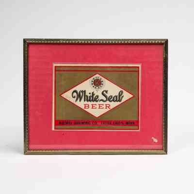 White Seal Framed Sticker Decal