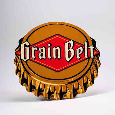 Grain Belt Bottle Cap Tin Sign