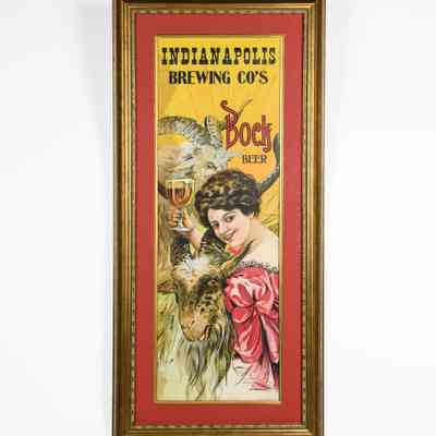 Indianapolis Brewing Co's Bock Beer Sign