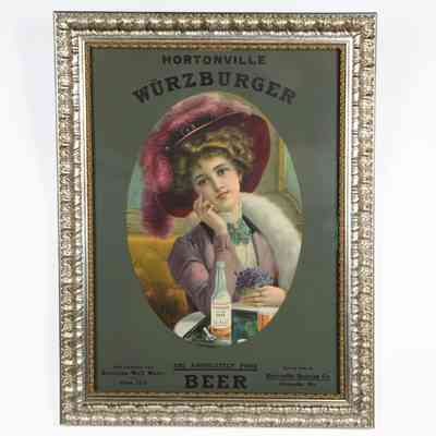 Wurzburger Beer "The Absolutely Pure" Paper Sign