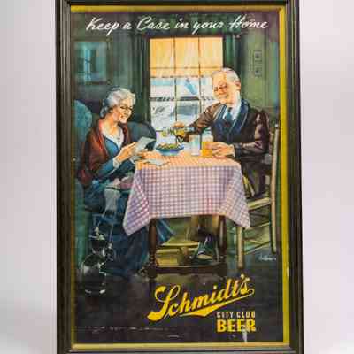 City Club "Keep a Case in your Home" Carboard Sign