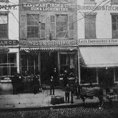 West & Sterling store at 340 Main Street, Poughkeepsie, 1869