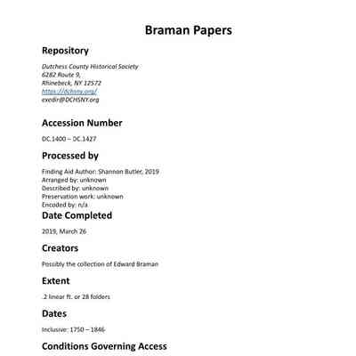 BRAMAN: Braman Papers