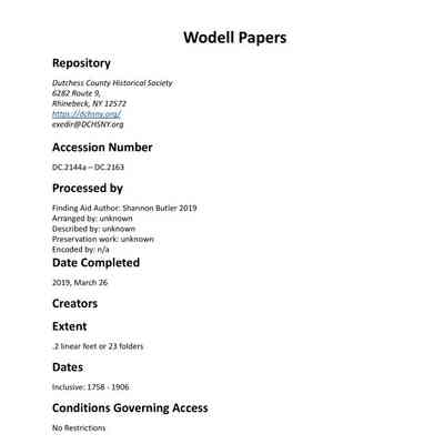 WODELL: Wodell Collection