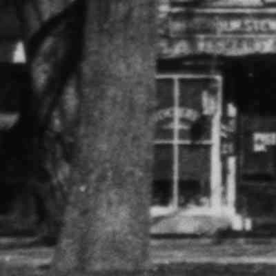 Close up of adjoining commercial shops.