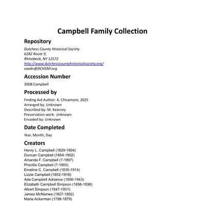 CAMPBELL: Campbell Family Collection