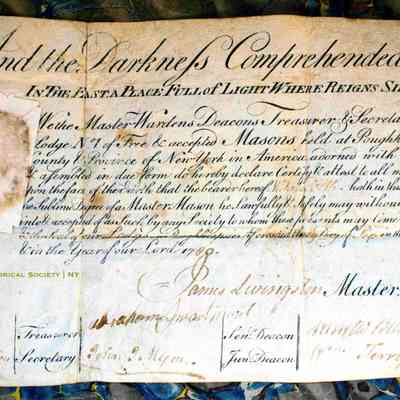 1780 Nicholas Fish Master Mason Certificate