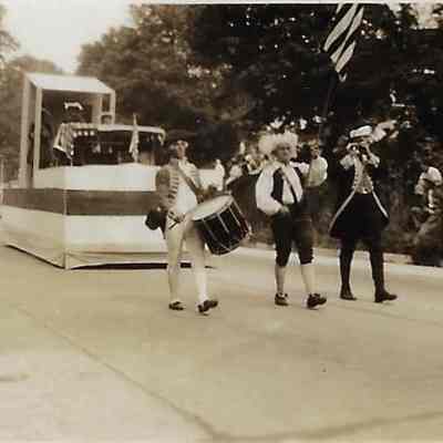 Revolutionary War Band Marching in Parade