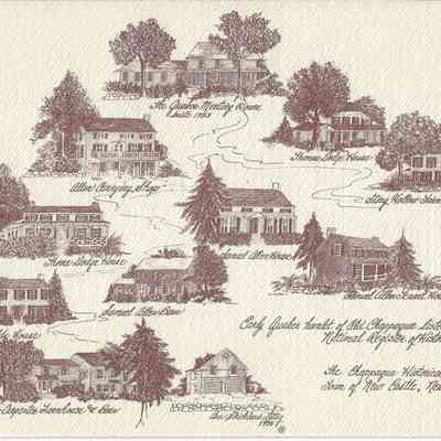 Postcard of Early Quaker Hamlet of Old Chappaqua