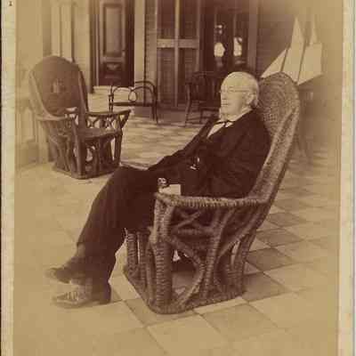 Horace Greeley in a Rattan Chair