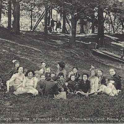 Open Air Class on the Grounds of Chappaqua Convalescent Home