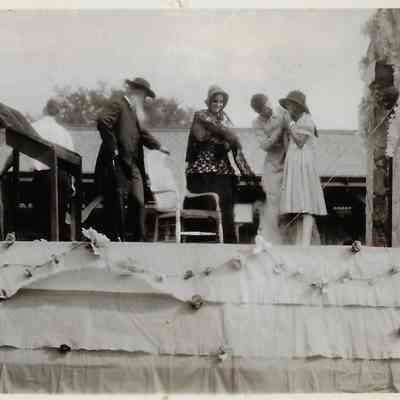 Horace Greeley and Family Reenactment Float at Chappaqua's Bicentennial Parade