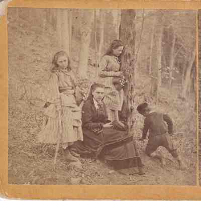 Three Girls and a Boy in the Woods