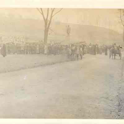Crowd at the Unveiling of the Horace Greeley Statue