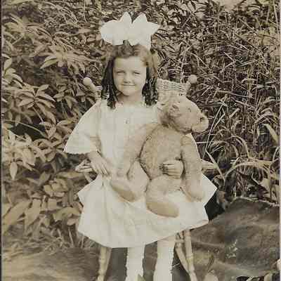 A Girl and Her Teddy Bear