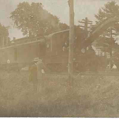 Crane on Train Tracks