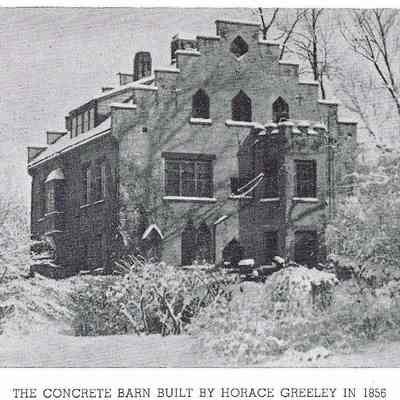 The Concrete Barn Built by Horace Greeley in 1856