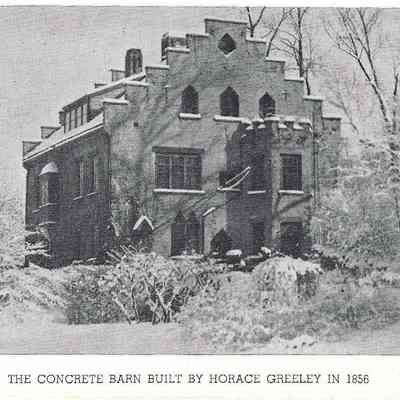 The Concrete Barn Built by Horace Greeley in 1856