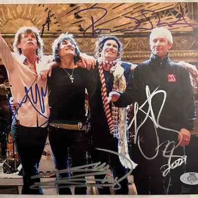 Rolling Stones Band Signed 8X10 Photo: 4 Signatures (ACE COA)