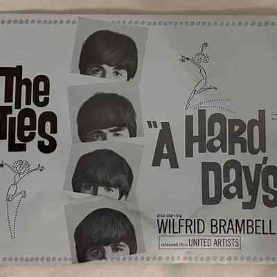 The Beatles "A Hard Day's Night" Movie Admission Ticket 1964 + Pin